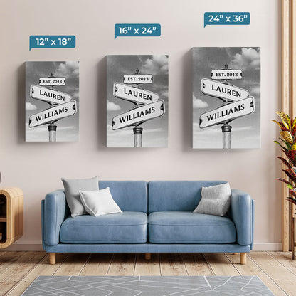 Always Beside You - Couple Personalized Custom Vertical Canvas - Gift For Husband Wife, Anniversary