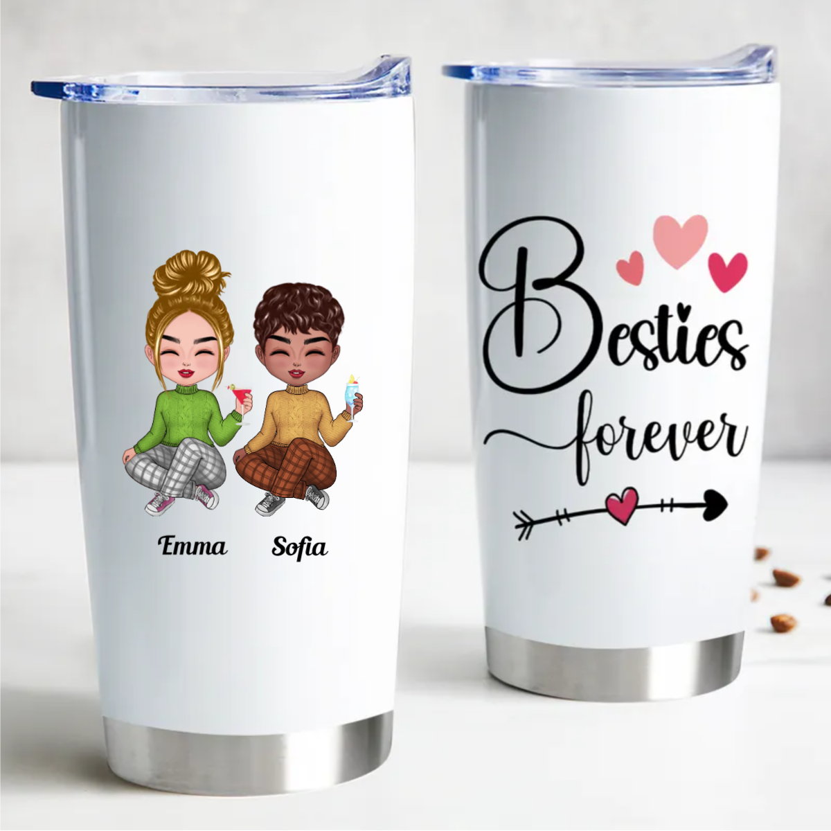 20oz Friends - Besties Forever - Personalized Tumbler